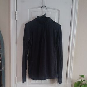 ANETIK VINT UV TECHNOLOGY Graphite Fitted Mandarin Collar 1/4 Zip Unisex